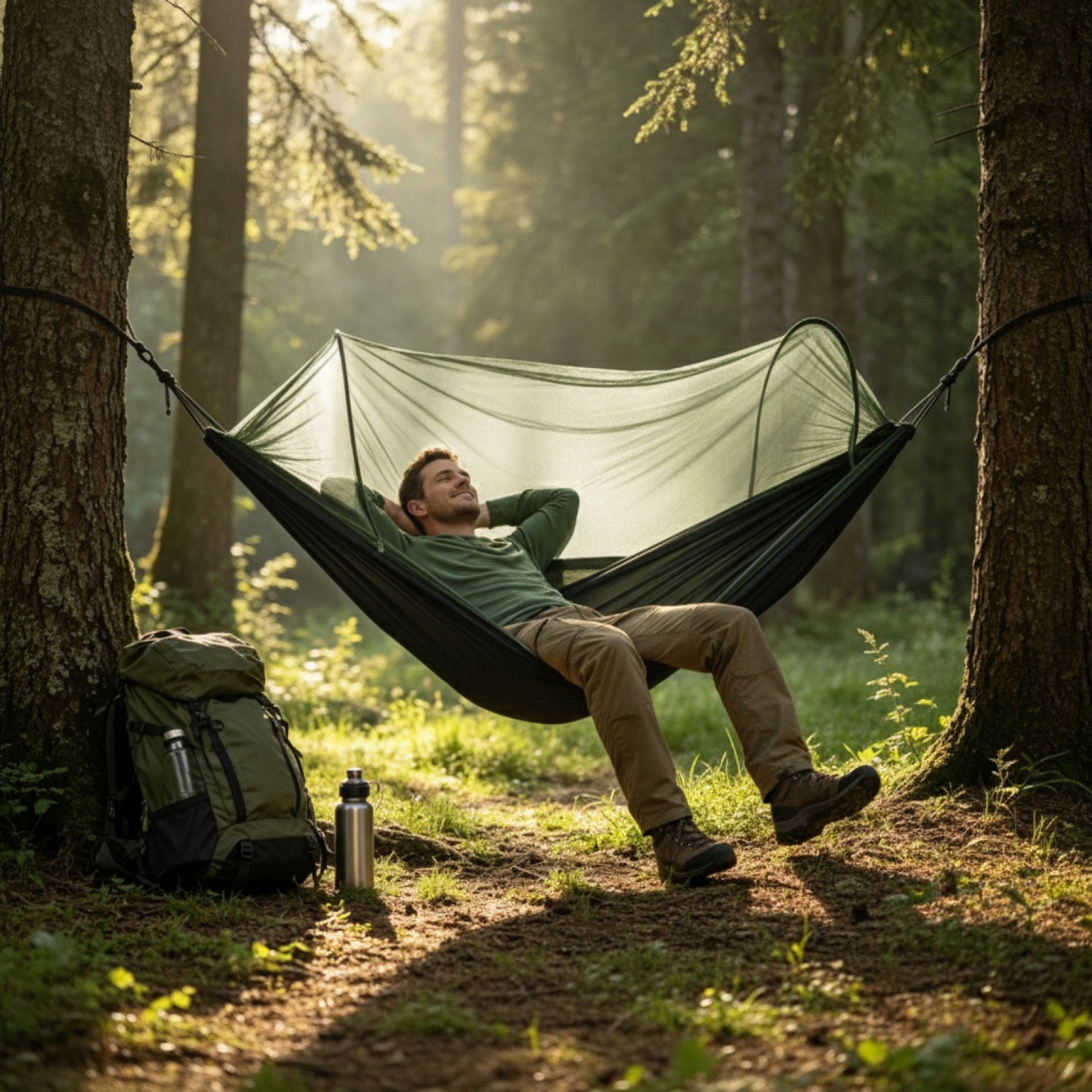 Hamac de camping portable pour l'extérieur, lit moustiquaire, tente de couchage, lit de camping, tente suspendue, abri de voyage, hamac ultraléger