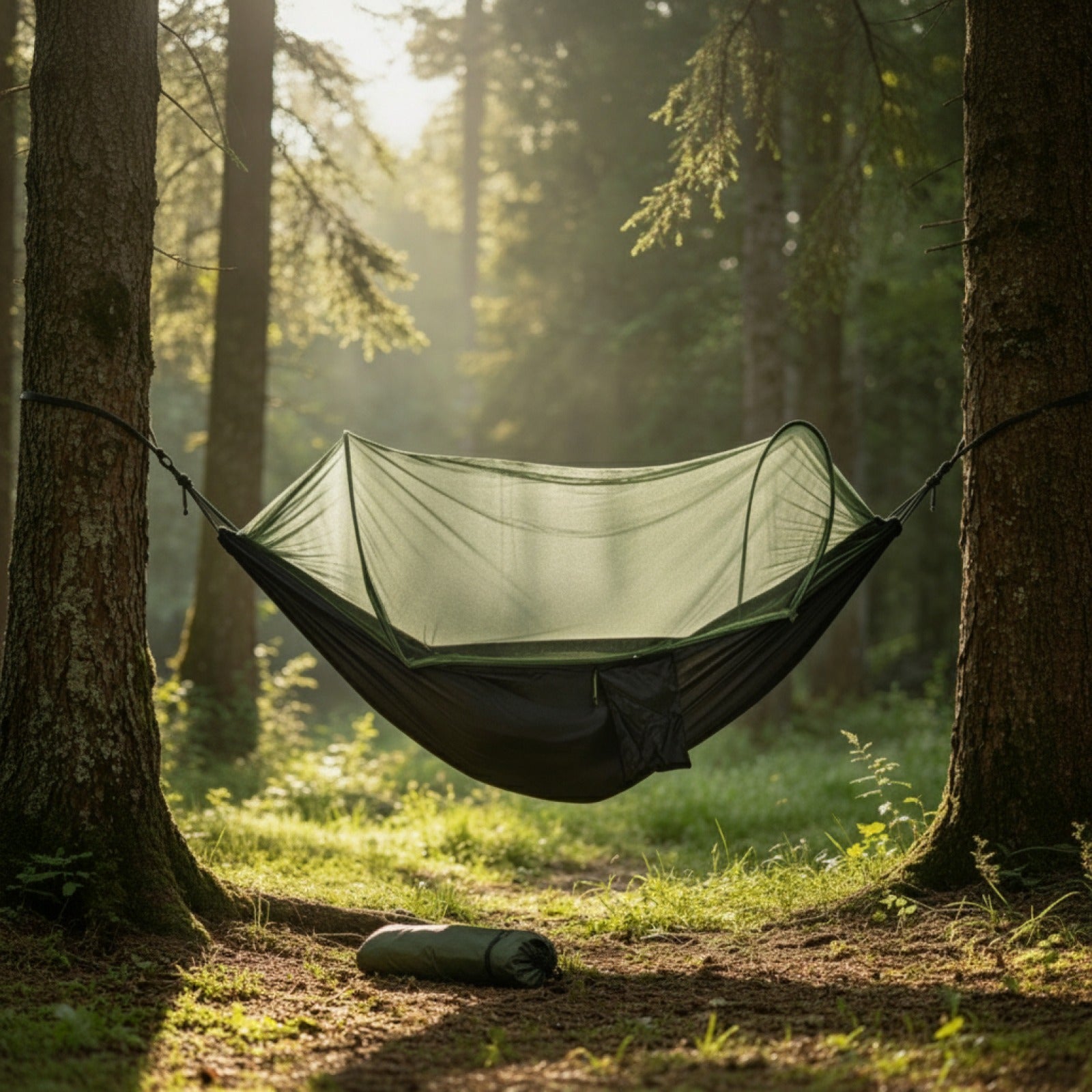 Hamac de camping portable pour l'extérieur, lit moustiquaire, tente de couchage, lit de camping, tente suspendue, abri de voyage, hamac ultraléger